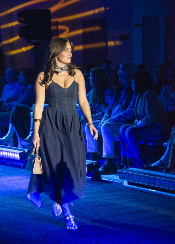 Morgan Spano is casual and fun as she hits the runway in Brooklyn Boulevard denim.
